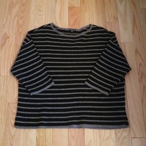 Eileen Fisher boat neck stripe sweater